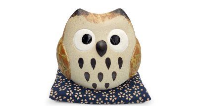Сувенир копилка Fukuro Сова, ручная работа, фаянс (made in Japan) Сувенир копилка Fukuro Сова, ручная работа, фаянс (made in Japan)