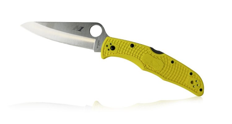 Нож складной Spyderco H1/FRN  желтый